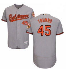 Mens Majestic Baltimore Orioles 45 Mark Trumbo Grey Road Flex Base Authentic Collection MLB Jersey Mens Majestic Baltimore Orioles 45 Mark Trumbo Grey Road Flex Base Authentic Collection MLB Jersey