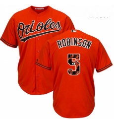Mens Majestic Baltimore Orioles 5 Brooks Robinson Authentic Orange Team Logo Fashion Cool Base MLB Jersey Mens Majestic Baltimore Orioles 5 Brooks Robinson Authentic Orange Team Logo Fashion Cool Base MLB Jersey