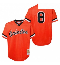 Mens Mitchell and Ness Baltimore Orioles 8 Cal Ripken Authentic Orange Throwback MLB Jersey Mens Mitchell and Ness Baltimore Orioles 8 Cal Ripken Authentic Orange Throwback MLB Jersey