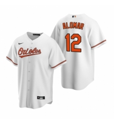 Mens Nike Baltimore Orioles 12 Roberto Alomar White Home Stitched Baseball Jersey Mens Nike Baltimore Orioles 12 Roberto Alomar White Home Stitched Baseball Jersey