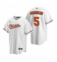 Mens Nike Baltimore Orioles 5 Brooks Robinson White Home Stitched Baseball Jerse Mens Nike Baltimore Orioles 5 Brooks Robinson White Home Stitched Baseball Jerse