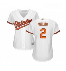 Womens Baltimore Orioles 2 Jonathan Villar Replica White Home Cool Base Baseball Jersey Womens Baltimore Orioles 2 Jonathan Villar Replica White Home Cool Base Baseball Jersey