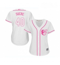 Womens Baltimore Orioles 40 Jesus Sucre Replica White Fashion Cool Base Baseball Jersey Womens Baltimore Orioles 40 Jesus Sucre Replica White Fashion Cool Base Baseball Jersey
