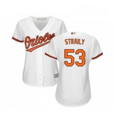 Womens Baltimore Orioles 53 Dan Straily Replica White Home Cool Base Baseball Jersey Womens Baltimore Orioles 53 Dan Straily Replica White Home Cool Base Baseball Jersey