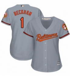 Womens Majestic Baltimore Orioles 1 Tim Beckham Authentic Grey Road Cool Base MLB Jersey Womens Majestic Baltimore Orioles 1 Tim Beckham Authentic Grey Road Cool Base MLB Jersey