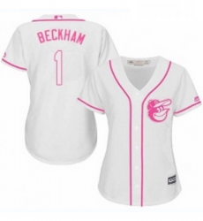 Womens Majestic Baltimore Orioles 1 Tim Beckham Authentic White Fashion Cool Base MLB Jersey Womens Majestic Baltimore Orioles 1 Tim Beckham Authentic White Fashion Cool Base MLB Jersey