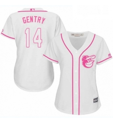 Womens Majestic Baltimore Orioles 14 Craig Gentry Authentic White Fashion Cool Base MLB Jersey Womens Majestic Baltimore Orioles 14 Craig Gentry Authentic White Fashion Cool Base MLB Jersey