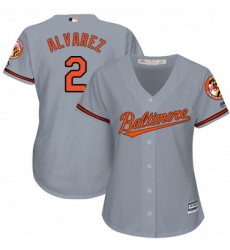 Womens Majestic Baltimore Orioles 2 Pedro Alvarez Authentic Grey Road Cool Base MLB Jersey Womens Majestic Baltimore Orioles 2 Pedro Alvarez Authentic Grey Road Cool Base MLB Jersey