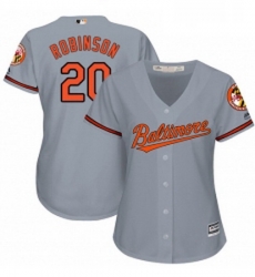 Womens Majestic Baltimore Orioles 20 Frank Robinson Authentic Grey Road Cool Base MLB Jersey Womens Majestic Baltimore Orioles 20 Frank Robinson Authentic Grey Road Cool Base MLB Jersey