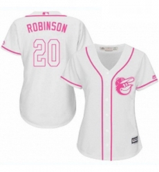 Womens Majestic Baltimore Orioles 20 Frank Robinson Authentic White Fashion Cool Base MLB Jersey Womens Majestic Baltimore Orioles 20 Frank Robinson Authentic White Fashion Cool Base MLB Jersey