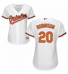 Womens Majestic Baltimore Orioles 20 Frank Robinson Replica White Home Cool Base MLB Jersey Womens Majestic Baltimore Orioles 20 Frank Robinson Replica White Home Cool Base MLB Jersey