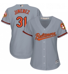 Womens Majestic Baltimore Orioles 31 Ubaldo Jimenez Replica Grey Road Cool Base MLB Jersey Womens Majestic Baltimore Orioles 31 Ubaldo Jimenez Replica Grey Road Cool Base MLB Jersey