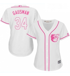 Womens Majestic Baltimore Orioles 34 Kevin Gausman Replica White Fashion Cool Base MLB Jersey Womens Majestic Baltimore Orioles 34 Kevin Gausman Replica White Fashion Cool Base MLB Jersey