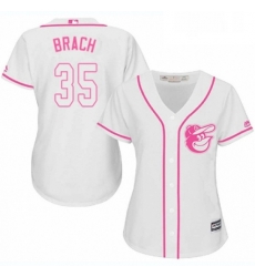 Womens Majestic Baltimore Orioles 35 Brad Brach Authentic White Fashion Cool Base MLB Jersey Womens Majestic Baltimore Orioles 35 Brad Brach Authentic White Fashion Cool Base MLB Jersey