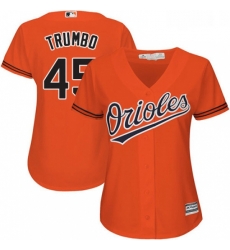 Womens Majestic Baltimore Orioles 45 Mark Trumbo Authentic Orange Alternate Cool Base MLB Jersey Womens Majestic Baltimore Orioles 45 Mark Trumbo Authentic Orange Alternate Cool Base MLB Jersey