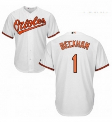 Youth Majestic Baltimore Orioles 1 Tim Beckham Replica White Home Cool Base MLB Jersey Youth Majestic Baltimore Orioles 1 Tim Beckham Replica White Home Cool Base MLB Jersey