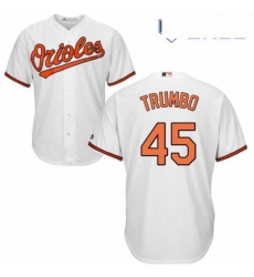 Youth Majestic Baltimore Orioles 45 Mark Trumbo Replica White Home Cool Base MLB Jersey Youth Majestic Baltimore Orioles 45 Mark Trumbo Replica White Home Cool Base MLB Jersey
