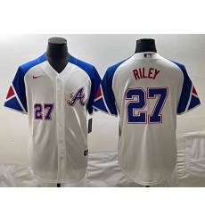 MLB Braves 27 Riley White City Connect Cool Base Men Jersey 5 MLB Braves 27 Riley White City Connect Cool Base Men Jersey 5