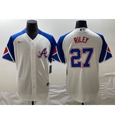 MLB Braves 27 Riley White City Connect Cool Base Men Jersey MLB Braves 27 Riley White City Connect Cool Base Men Jersey