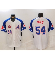 MLB Braves 54 Max Fried White City Connect Nike Cool Base Men Jersey 2 MLB Braves 54 Max Fried White City Connect Nike Cool Base Men Jersey 2