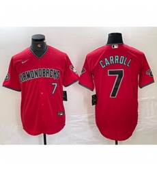 MLB Diamondbacks 7 Corbin Carroll Red Nike Cool Base Men Jersey MLB Diamondbacks 7 Corbin Carroll Red Nike Cool Base Men Jersey