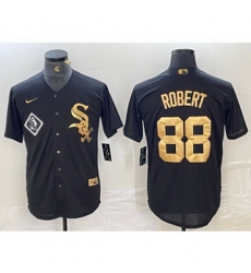 MLB White Sox 88 Luis Robert Black Gold Nike Cool Base Men Jersey MLB White Sox 88 Luis Robert Black Gold Nike Cool Base Men Jersey