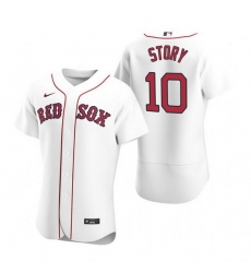 Men Boston Red Sox 10 Trevor Story White Flex Base Stitched Baseball jersey Men Boston Red Sox 10 Trevor Story White Flex Base Stitched Baseball jersey