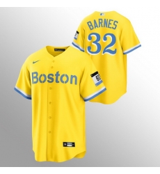 Men Boston Red Sox 32 Matt Barnes Men Nike 2021 City Connect Gold Fans Version MLB Jersey Men Boston Red Sox 32 Matt Barnes Men Nike 2021 City Connect Gold Fans Version MLB Jersey