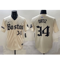 Men Boston Red Sox 34 David Ortiz Cream Gothic Vapor Limited Stitched Baseball Jersey Men Boston Red Sox 34 David Ortiz Cream Gothic Vapor Limited Stitched Baseball Jersey