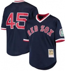 Men Boston Red Sox #45 Pedro martinez Mitchell Ness Blue Jersey Men Boston Red Sox #45 Pedro martinez Mitchell Ness Blue Jersey