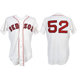 Men Boston Red Sox 52 Jim Rice White 1984 Home Stitched Baseball Jersey