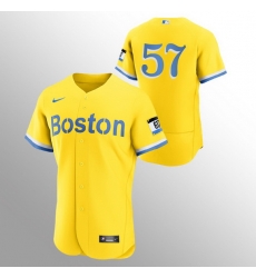 Men Boston Red Sox 57 Eduardo Rodriguez Men Nike 2021 City Connect Gold Authentic MLB Jersey No Name Men Boston Red Sox 57 Eduardo Rodriguez Men Nike 2021 City Connect Gold Authentic MLB Jersey No Name