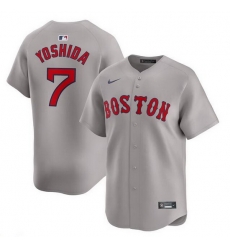 Men Boston Red Sox 7 Masataka Yoshida Gray 2024 Away Limited Cool Base Stitched Baseball Jersey Men Boston Red Sox 7 Masataka Yoshida Gray 2024 Away Limited Cool Base Stitched Baseball Jersey