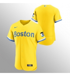 Men Boston Red Sox Men Nike 2021 City Connect Gold Authentic MLB Jersey Men Boston Red Sox Men Nike 2021 City Connect Gold Authentic MLB Jersey
