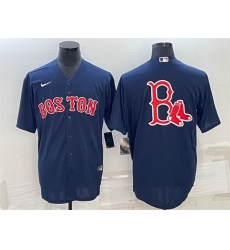 Men Boston Red Sox Navy Team Big Logo Cool Base Stitched Jersey Men Boston Red Sox Navy Team Big Logo Cool Base Stitched Jersey