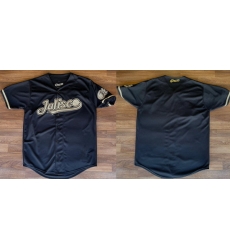 Men Charros De Jalisco Blank Black Stitched Baseball Jersey Men Charros De Jalisco Blank Black Stitched Baseball Jersey