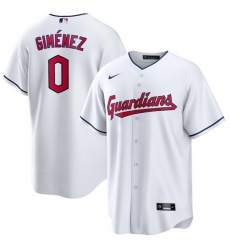 Men Cleveland Guardians 0 Andres Gimenez White Cool Base Stitched Jersey Men Cleveland Guardians 0 Andres Gimenez White Cool Base Stitched Jersey