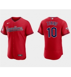 Men Cleveland Guardians 10 Mike Zunino Red Flex Base Stitched Jersey Men Cleveland Guardians 10 Mike Zunino Red Flex Base Stitched Jersey