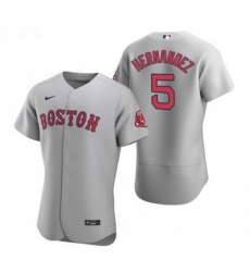 Men Men Boston Red Sox 5 Enrique Hernandez Gray Flexbase Jersey Men Men Boston Red Sox 5 Enrique Hernandez Gray Flexbase Jersey