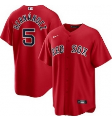 Men Men Boston Red Sox 5 Enrique Hernandez Red Jersey Men Men Boston Red Sox 5 Enrique Hernandez Red Jersey