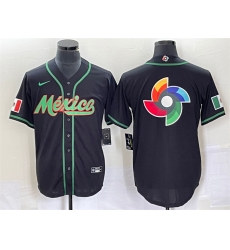 Men Mexico Baseball 2023 Black World Baseball Classic Team Big Logo Stitched Jerseys 1 Men Mexico Baseball 2023 Black World Baseball Classic Team Big Logo Stitched Jerseys 1