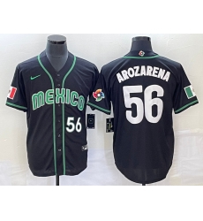 Men Mexico Baseball 56 Randy Arozarena 2023 Black World Baseball Classic Stitched Jersey 1 Men Mexico Baseball 56 Randy Arozarena 2023 Black World Baseball Classic Stitched Jersey 1