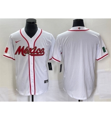 Men Mexico Baseball Blank 2023 White World Baseball Classic Stitched Jersey Men Mexico Baseball Blank 2023 White World Baseball Classic Stitched Jersey