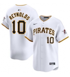 Men Pittsburgh Pirates 10 Bryan Reynolds White Home Limited Stitched Baseball Jersey Men Pittsburgh Pirates 10 Bryan Reynolds White Home Limited Stitched Baseball Jersey