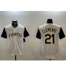 Men Pittsburgh Pirates 21 Roberto Clemente White Cool Base Stitched Jersey Men Pittsburgh Pirates 21 Roberto Clemente White Cool Base Stitched Jersey