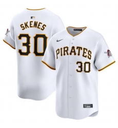 Men Pittsburgh Pirates 30 Paul Skenes White 2024 Home Limited Stitched Baseball Jersey Men Pittsburgh Pirates 30 Paul Skenes White 2024 Home Limited Stitched Baseball Jersey