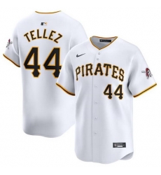 Men Pittsburgh Pirates 44 Rowdy Tellez White Home Limited Stitched Baseball Jersey Men Pittsburgh Pirates 44 Rowdy Tellez White Home Limited Stitched Baseball Jersey