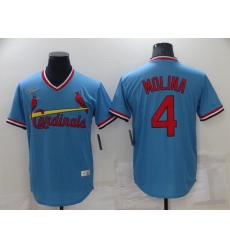 Men St Louis Arizona Cardinals 4 Yadier Molina Blue Cool Base Stitched Jerse Men St Louis Arizona Cardinals 4 Yadier Molina Blue Cool Base Stitched Jerse