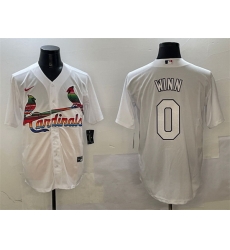 Men St Louis Cardinals 0 Masyn Winn White Cool Base Stitched Baseball Jersey Men St Louis Cardinals 0 Masyn Winn White Cool Base Stitched Baseball Jersey