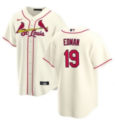 Men St Louis Cardinals 19 Tommy Edman Cream Cool Base Stitched Jersey Men St Louis Cardinals 19 Tommy Edman Cream Cool Base Stitched Jersey